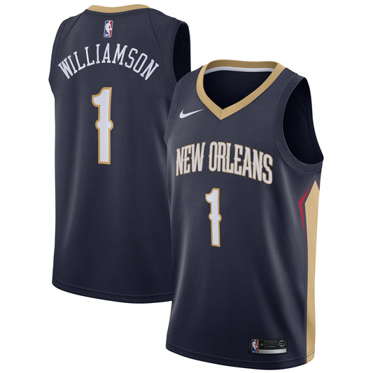 Zion Williamson New Orleans Pelicans Nike 2019 NBA Draft First Round Pick Swingman Jersey Navy &#8211; Icon Edition