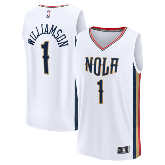 Zion Williamson New Orleans Pelicans Fanatics Branded 2021/22 Fast Break Replica Jersey &#8211; City Edition &#8211; White