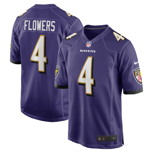 Zay Flowers Baltimore Ravens Nike 2023 NFL Draft First Round Pick Game Jersey &#8211; Purple