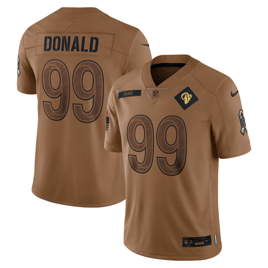Aaron Donald Los Angeles Rams Nike 2023 Salute To Service Limited Jersey &#8211; Brown