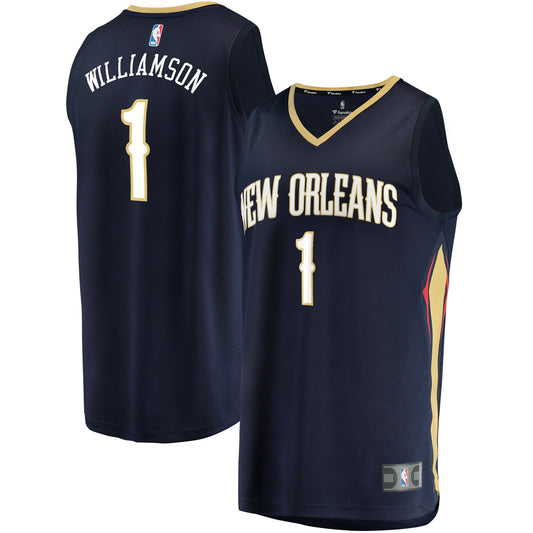 Zion Williamson New Orleans Pelicans Fanatics Branded Fast Break Replica Jersey Navy &#8211; Icon Edition
