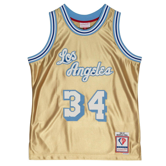 75th Anniversary Gold Swingman Shaquille O&#039;Neal Los Angeles Lakers 1996-97 Jersey