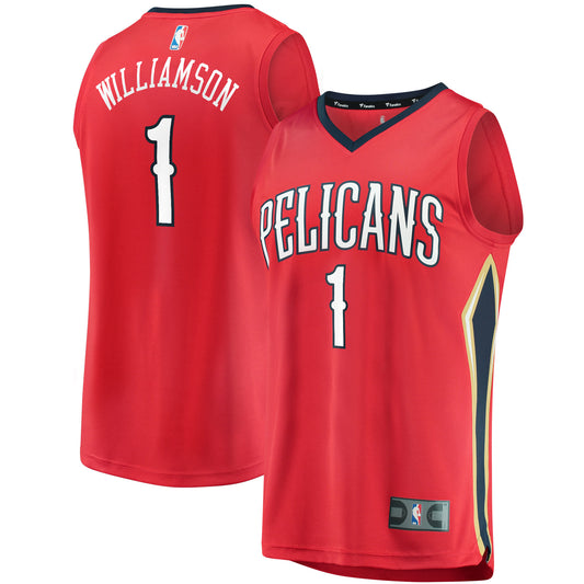 Zion Williamson New Orleans Pelicans Fanatics Branded Replica Fast Break Jersey Red &#8211; Statement Edition
